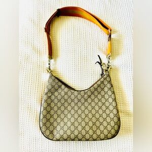 Autentic Gucci Beige and Brown Crossbody Bag